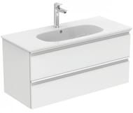Уценка!Тумба под умывальник Ideal Standard TESI 1000х490х440 подвесн., 2 ящика, белый глянец T0052OV