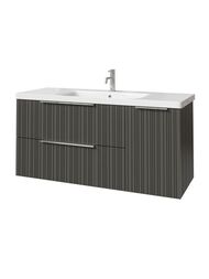 Тумба под раковину Caprigo RAIN 120 (1166х446х550) подвесная, 2 ящ, 1 дверь, Графит 36517R-SF019