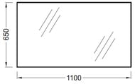 Зеркало Jacob Delafon EB1400-NF (1100х30х650) прямоугольное — миниатюра 2