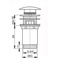 ������ ������ RAVAK X01837 ������� CLICK-CLACK, G 5/4", ������
