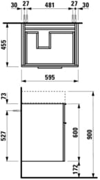 ����� ��� ���������� Laufen KARTELL 4.0755.2.033.635.1 (595�455�615) 2 �����, ���������
