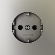 Розетка встраиваемая VOLTUM S70 с заземлением, 16А, шелк VLS040104