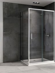 Душевой уголок ABBER Schwarzer Diamant AG301005-S605 (1000х600х1900) стекло 5мм,прозрачное/хром