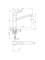 Смеситель для кухни Ideal Standard CERAFLEX однозахватный, хром BC135AA