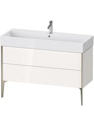 Тумба напольная Duravit XViu 1184х493х454 2 ящикa, белый глянец/шампань XV45380B122 — миниатюра 1