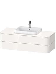 Тумба под раковину Duravit Happy D.2 Plus 1300х408х550 2 ящика, белый глянец HP497202222 — миниатюра 1