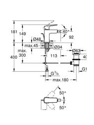 ��������� ��� ���� Grohe Cubeo �������������, ������ ����� 92��, ����: ������ ������� 1018102430