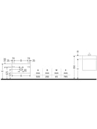 Тумба под раковину Duravit DuraStyle (500х398х368) подвесная, 1 ящик, цвет лен DS630307575 — миниатюра 2