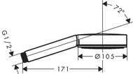 ������ ��� Hansgrohe Pulsify Select 24120670 105�� 1jet ������� ������