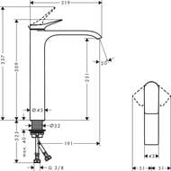 ��������� Hansgrohe Vivenis 75042670 ��� ��������, ������������, ����� 250, ������� ������