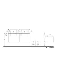 Тумба под раковину Duravit L-Cube 482х1620х550 подвесная, бетонно-серый матовый LC4871R07070000 — изображение 3