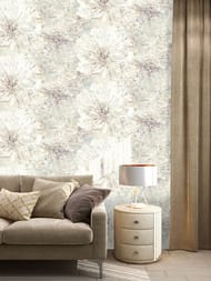 Обои виниловые на флизелине Grandeco Artist (1,06х10,05) цветы, бежевые R162135 (рул.)