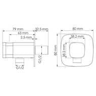 Подключение для шланга WasserKRAFT Saale A328 белый Soft-touch