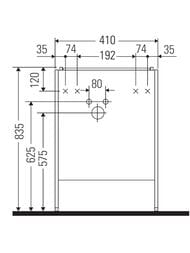 ����� ��� �������� Duravit XSquare 410�592�289 ���������, ����� �����, ����� ������ XS4440L2222