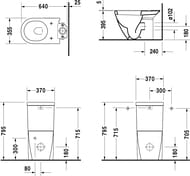 ���� �������-�������� DURAVIT STARCK 2 (355�640�395) ������������� ������ 0238090000