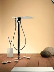 Смеситель Axor Massaud 18450 для ванны/душа однозахватный напольный, ручной душ, хром