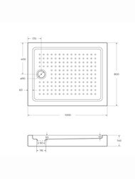 ������� ��������� ������ CEZARES (1000�800�150) ������������� TRAY-A-AH-100/80-15-W