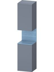 Пенал Duravit Qatego с Open-Space подвесной, петли слева, подсветка, дуб/базальт QA1346L30430010