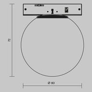 �������� ���������� Maytoni Luna (����) TR185-1-3W3K-B  Levity 3000� 3�� 200�, IP20, ������