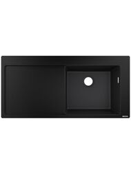 Мойка из гранита Hansgrohe S51 43314170 (1050х500) врезная, отвер.под смес., черный графит — миниатюра 1