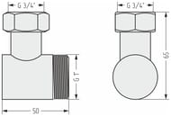 ������ ���������� ������� ������, 1"��3/4"� �������� �����, 03-1505-0134