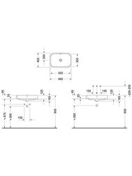 Раковина DURAVIT HAPPY D.2 600х400х165 шлиф., без площадки под смеситель, перелив 2314600000