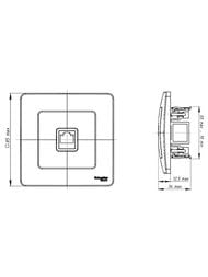 Розетка Systeme Electric BLANCA С/У компьютерная RJ45, кат.5E, БЕЖЕВЫЙ BLNIS045007