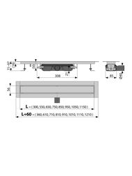 ������� ����� Alcaplast APZ115-550 � ������ ������� L=550��, ��� �������, � �������� ��� ������