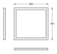 Зеркало KERAMA MARAZZI POMPEI с подсветкой, 800х95х800, черное глянцевое PO.mi.80\BLK