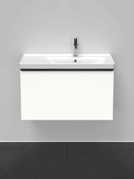 Тумба под раковину Duravit D-Neo 784х440х452 подвесная, 1 ящик, цвет: белый матовый DE4255004180000 — изображение 4