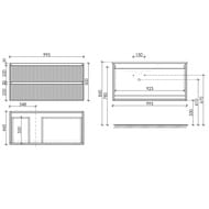 ����� ��� �������� SANCOS Snob R (995x445x500) ���������, �����, ��� �����, Bianco SNR100LW