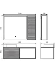 Шкаф COMFORTY Геленджик-30 (240х880х300) подвесной, белый матовый 00-00017848