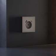 Накладка для розетки с/з и защитными шторками, с USB A+C Voltum S70 VLS001014, капучино