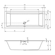 ����� ��������� RIHO RETHING CUBIC 190x80 ��� ������������, �������������, � �������