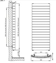 Радиатор биметаллический RIFAR Convex V 500 (1440х550х77) 18 секций, нижнее подкл, 1782 Вт, белый