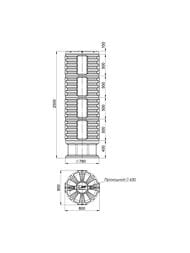 Кабельный колодец Polimer Group КН-780/2500 (2500х800) пластиковый, черный