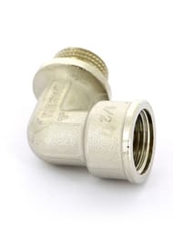 Уголок Tiemme 1/2"Вх1/2"Н с упором, лат.никелир, 1500141(1563N000404)