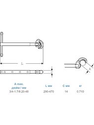 Ключ для моек Super Ego 3/4"-1.7/8" телескопический,  117480000