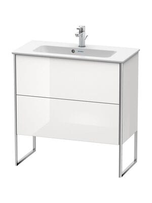 Тумба под раковину Duravit XSquare 810х592х388 напольная, 2 ящика, белый глянец XS445502222