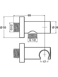 ��������� ���������� KLUDI A-QA DN15 � ���������� ��� ����, ���� 6054705-00