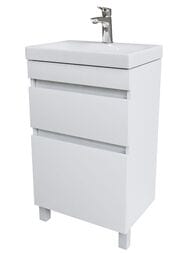 Тумба с умывальником IDDIS Zodiac 500х385х870 напольная, 2 ящика, белый ZOD5CBFi95K
