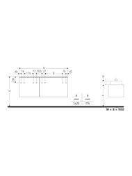 Тумба под раковину Duravit L-Cube 482х1420х550 подвесная, белый матовый LC4875018180000 — изображение 2