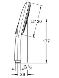 ������ ��� Grohe Rainshower SmartActive 130 Cube 3 ������, ���� 26582000