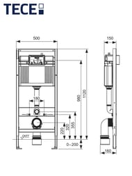Инсталляция с клавишей смыва Для унитазов Tece, Ambia K440200 Встраиваемая — миниатюра 5