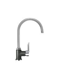 Смеситель для мойки SCHOCK SIMI с поворотным изливом 194мм, цвета Сristalite+/хром