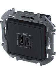 Розетка LEGRAND INSPIRIA  USB A C 240В/5В 3000мА антрацит 673763
