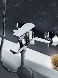 Смеситель для ванны/душа ESKO Budapest BT54 настенный, однозахватный, короткий излив, цвет: хром