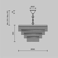 ��������� ���������� Maytoni Colonne (������) MOD093PL-13BS, 40��, IP20, E14, ������