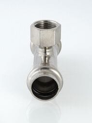 Пресс тройник VALTEC 42х1"Вх42, нерж. сталь, VTi.932.I.420642