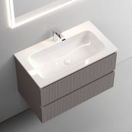 Тумба под раковину SANCOS Snob T (790х445х500) подвесная, два ящика, Doha Soft SNT80SM